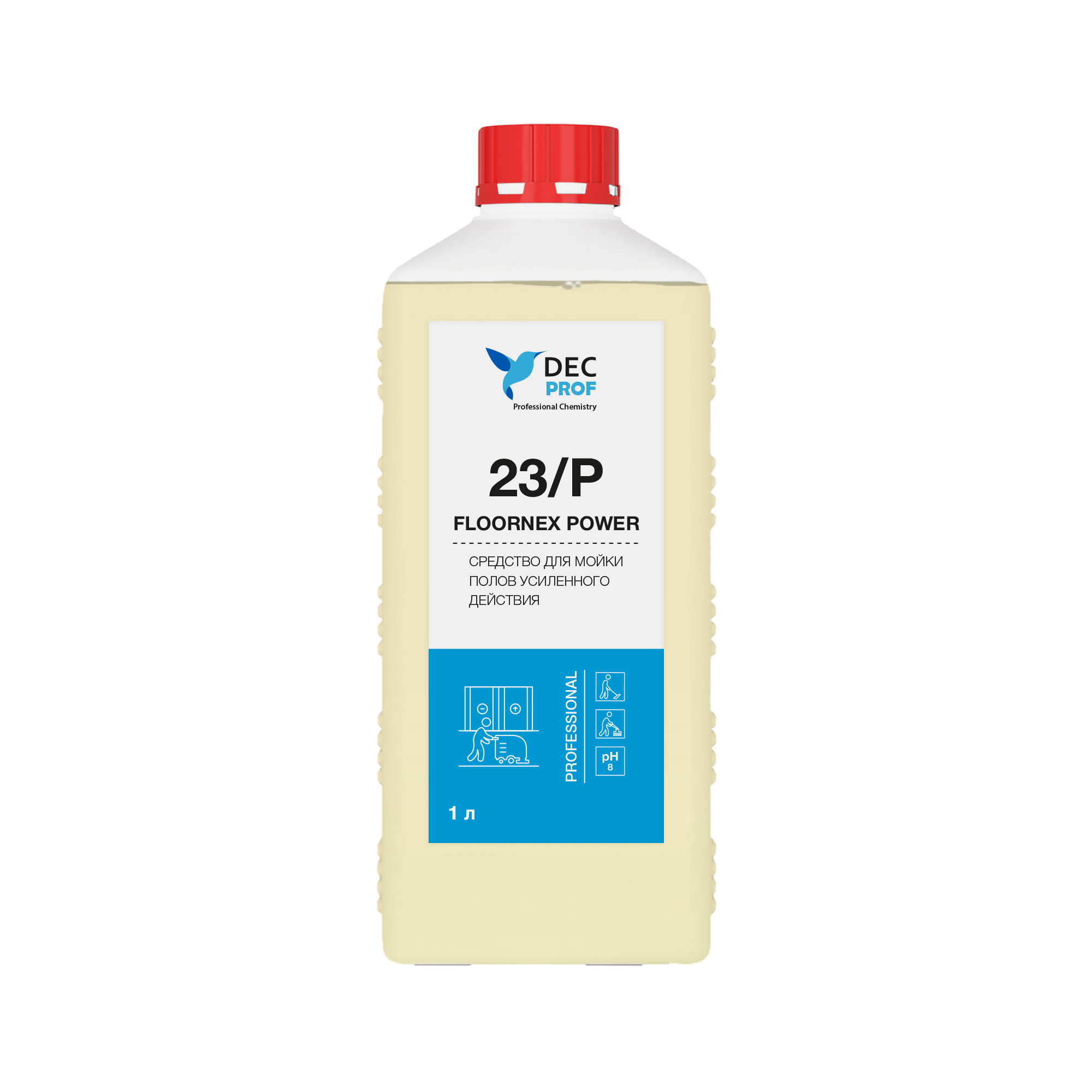 023P-1 Средство для мойки полов усиленного действия Dec Prof 23/P FLOORNEX POWER, 1 л