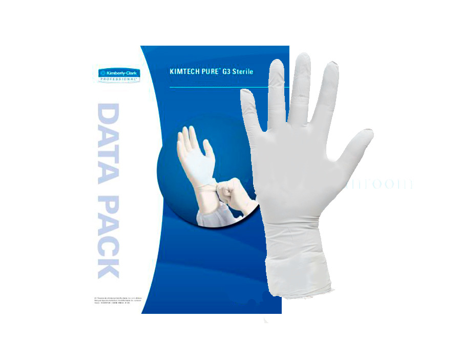 11822 Стерильные нитриловые перчатки Kimtech Pure G3 Sterile для чистых комнат ISO Class 3, 30 пар, размер XS+
