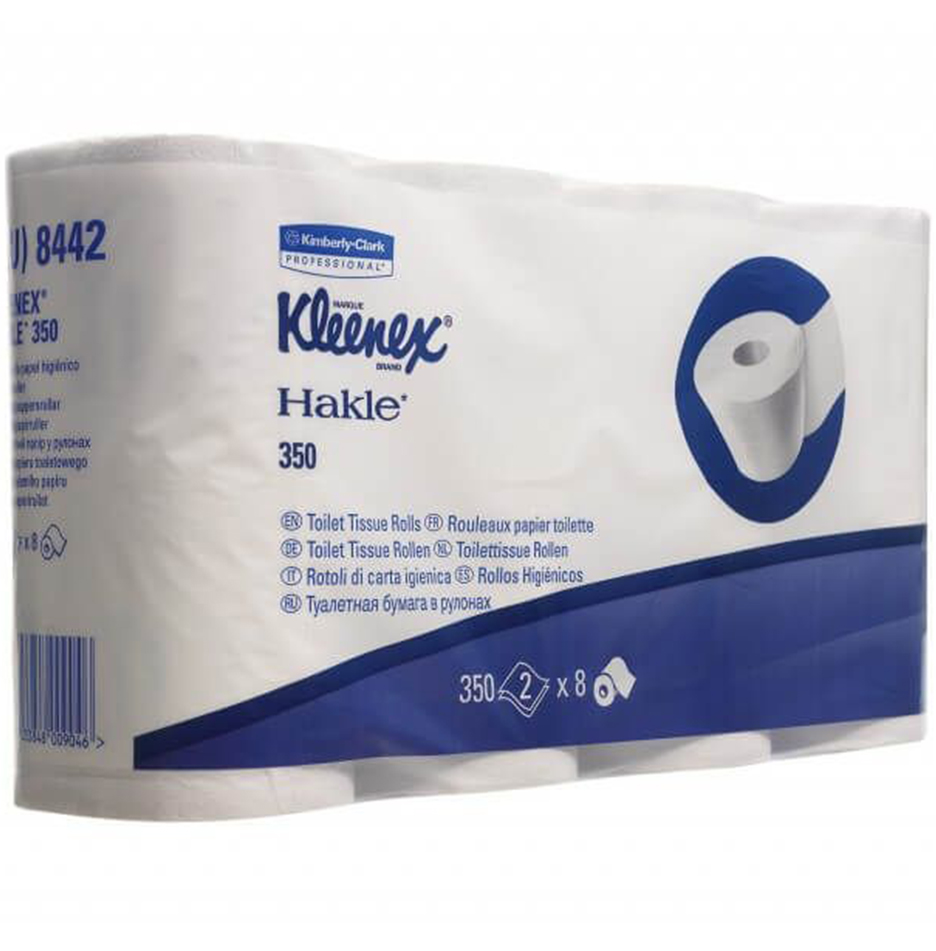 8442 Туалетная бумага Kleenex 350 в стандартных рулонах двухслойная, 64 рулона по 42 метра