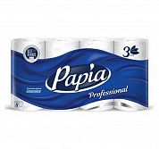 508.0998 Туалетная бумага PAPIA 3 сл белая 