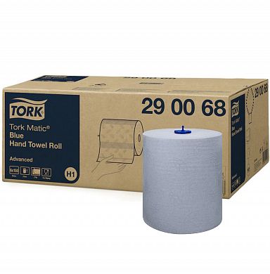 290068 Бумажные полотенца Tork Matic синие двухслойные, 6 рулонов по 150 метров