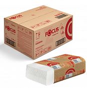 5069956 Листовые бумажные полотенца Focus Premium белые двухслойные Z-сложения, 12 пачек по 200 листов
