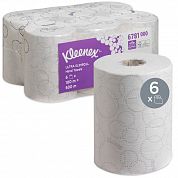 6781 Бумажные полотенца Kleenex Ultra Slimroll белые двухслойные, 6 рулонов по 100 метров