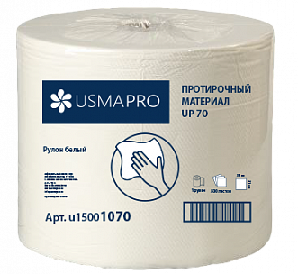 1070 Нетканый протирочный материал USMA PRO UP60 белый в рулоне, 500 листов
