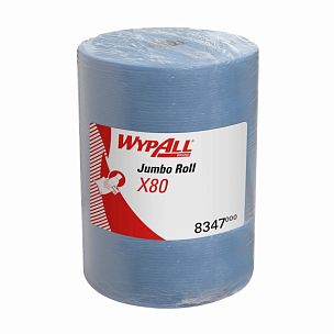 8347 Протирочный материал WypAll X80 синий однослойный в рулоне, 475 листов