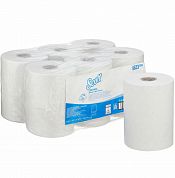 6623 Бумажные полотенца Scott Control Slimroll белые однослойные, 6 рулонов по 165 метров