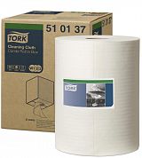 510137 Протирочный материал Tork белый однослойный в рулоне, 400 листов