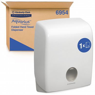 6954 Диспенсер Aquarius для листовых бумажных полотенец в пачках, белый