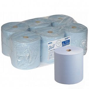 6688 Бумажные полотенца Scott XL синие однослойные, 6 рулонов по 354 метра
