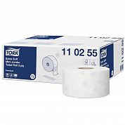 110255 Туалетная бумага Tork Premium Мини в больших рулонах трехслойная, 12 рулонов по 120 метров