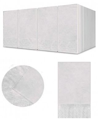 1833 Бумажные салфетки USMA белые двухслойные, 1/8 сложения, 33 x 33 см, 9 пачек по 200 листов