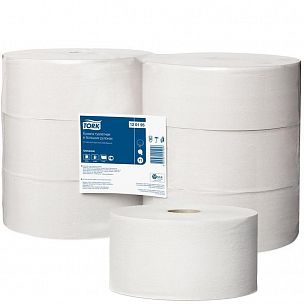 120195 Туалетная бумага Tork в больших рулонах однослойная, 6 рулонов по 525 метров