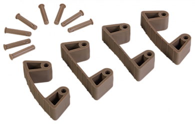 101966 Резиновые зажимы к настенным креплениям Vikan (1017 и 1018) коричневые, 12 см, 4 шт