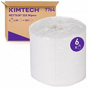 7764 Протирочные салфетки Kimtech Wettask SSX для авиационной отрасли, 6 рулонов по 60 листов