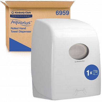 6959 Диспенсер Aquarius No Touch для бумажных полотенец в рулонах, белый