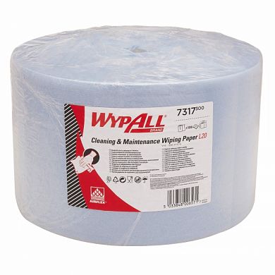 7317 Протирочный материал WypAll L20 синий двухслойный в рулоне, 1000 листов