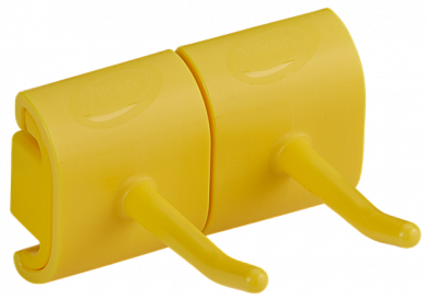 10146 Гигиеничное настенное крепление Vikan c двойным крюков желтое, 8.2 см