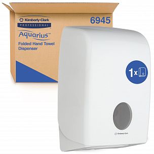6945 Диспенсер Aquarius для листовых бумажных полотенец в пачках, белый