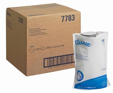 7783 Дезинфицирующие салфетки Kleenex в сменном блоке, 6 блоков по 100 листов