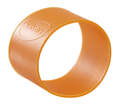 98027 Силиконовое цветокодированное кольцо для инвентаря Vikan оранжевое, Ø 4 см, 5 шт