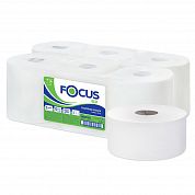 5050785 туалетная бумага focus eco jumbo в средних рулонах однослойная, 12 рулонов по 450 метров