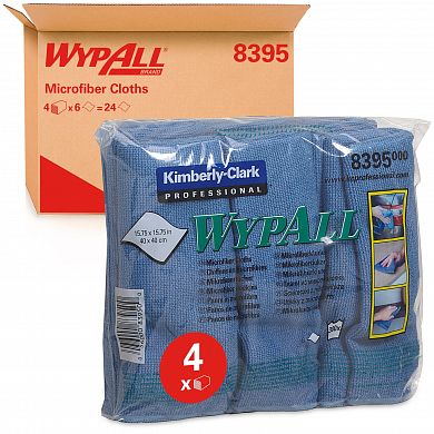 8395 Салфетки из микрофибры WypAll Microfibre Cloth синие, 6 шт