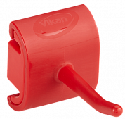 10124 Гигиеничное настенное крепление Vikan с одинарным крюком красный, 4.1 см