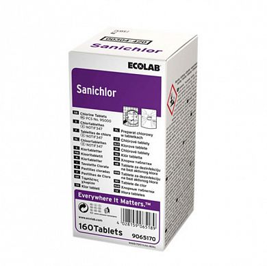 9065170 Быстрорастворимые хлорные таблетки для дезинфекции Sanichlor, 6 x 160 шт