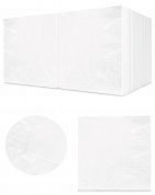 1433 Бумажные салфетки USMA белые двухслойные, 1/4 сложения, 33 x 33 см, 9 пачек по 200 листов