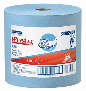34965 Протирочный материал WypAll X60 однослойный синий в рулоне, 1100 листов