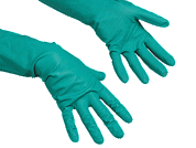 100223 Перчатки нитриловые универсальные Vileda Professional зеленые, размер M