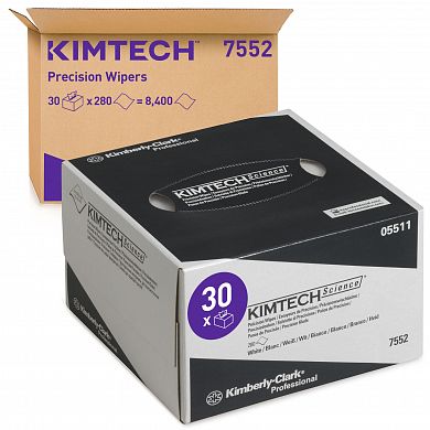 7552 Протирочный материал Kimtech Science Precision Wipes для оптики, 280 салфеток