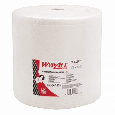 7331 Протирочный материал WypAll L30 трехслойный белый в рулоне, 1000 листов