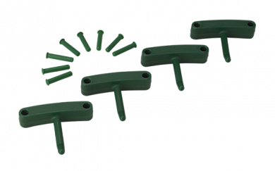 10162 Крючки к настенным креплениям Vikan (1017 и 1018) зеленые, 14 см, 4 шт