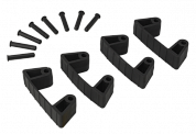 10199 Резиновые зажимы к настенным креплениям Vikan (1017 и 1018) черные, 12 см, 4 шт